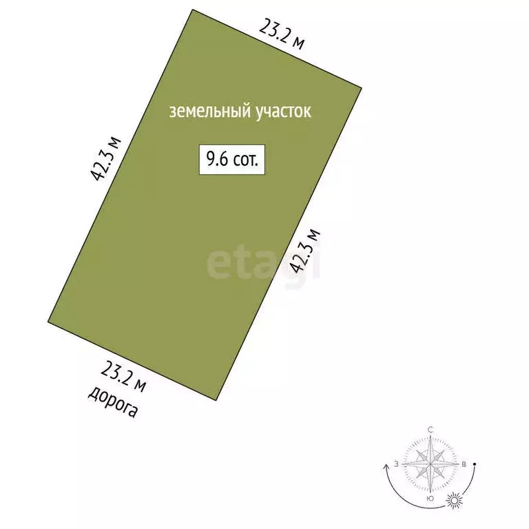 Участок в Лямбирский район, село Берсеневка (9.6 м) - Фото 1