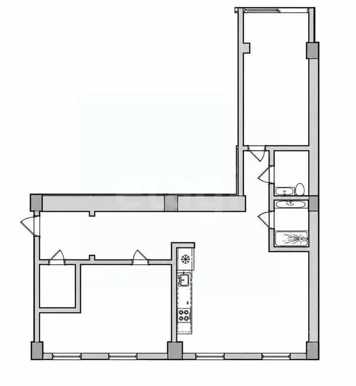 2-к кв. Чувашия, Чебоксары пл. Речников, 7 (99.2 м) - Фото 2