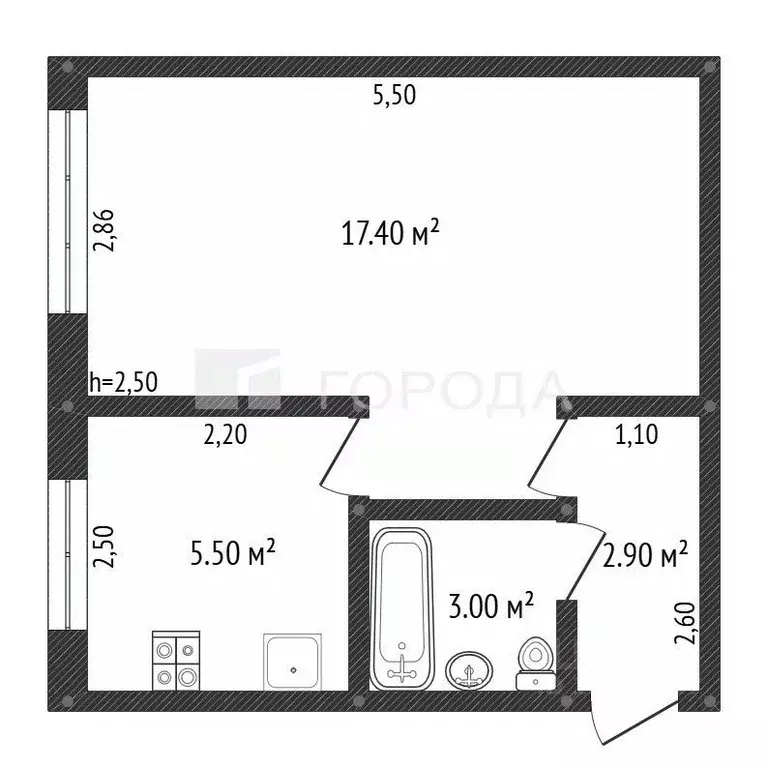 1-к кв. Кемеровская область, Прокопьевск Латвийская ул., 20 (30.7 м) - Фото 2