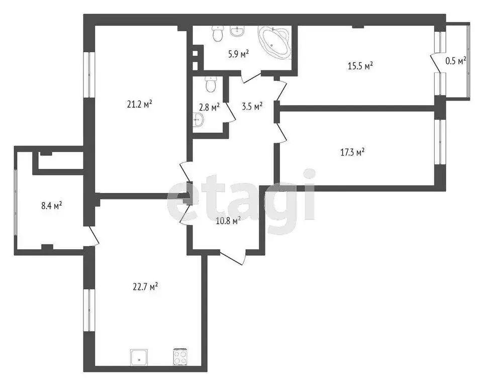 3-комнатная квартира: Ростов-на-Дону, Соборный переулок, 69/253 (108 ... - Фото 1