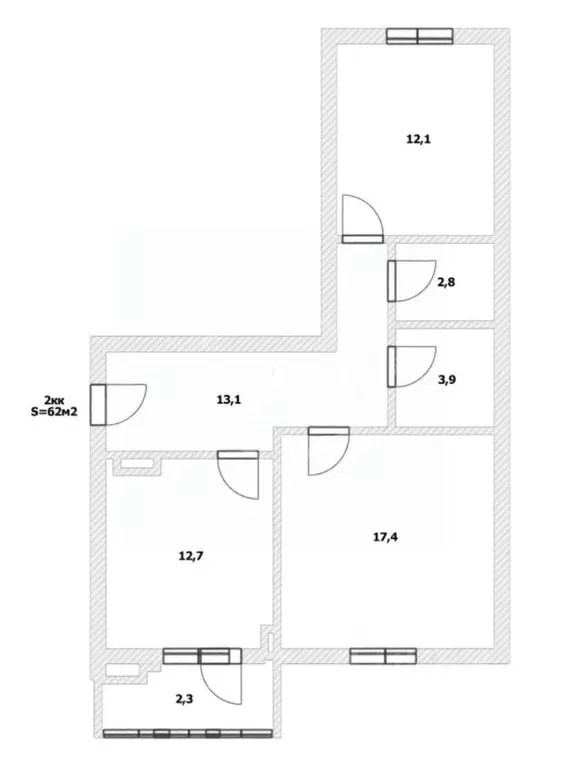 2-к кв. Калининградская область, Калининград ул. Виктора Денисова, 26 ... - Фото 2