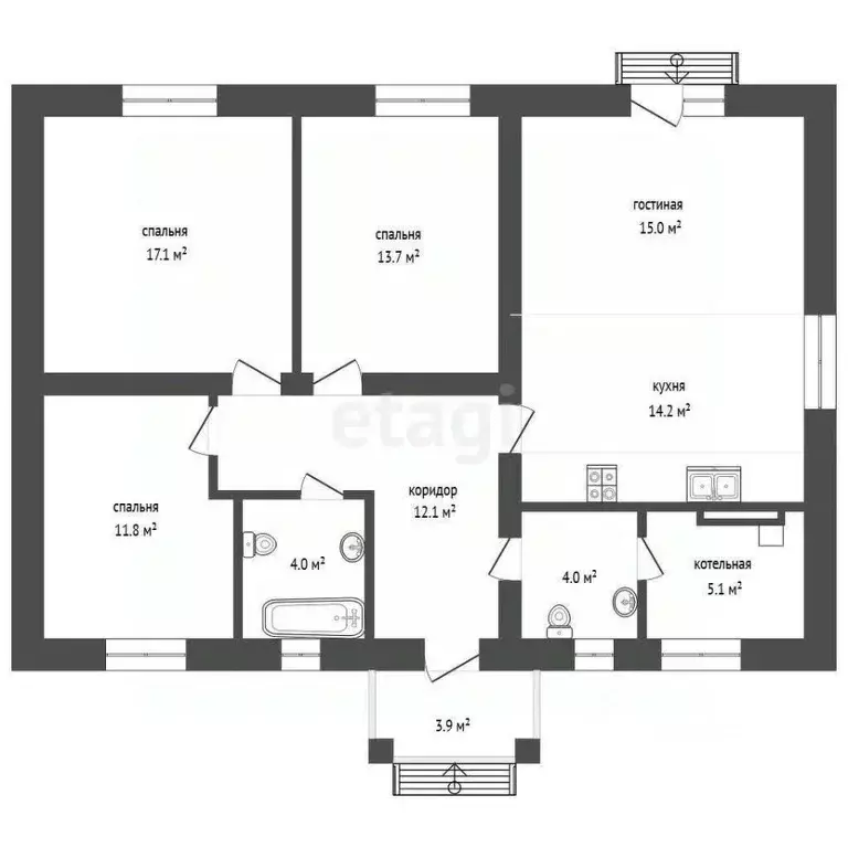 Дом в Ярославская область, Рыбинск Заречная ул., 26 (101 м) - Фото 1