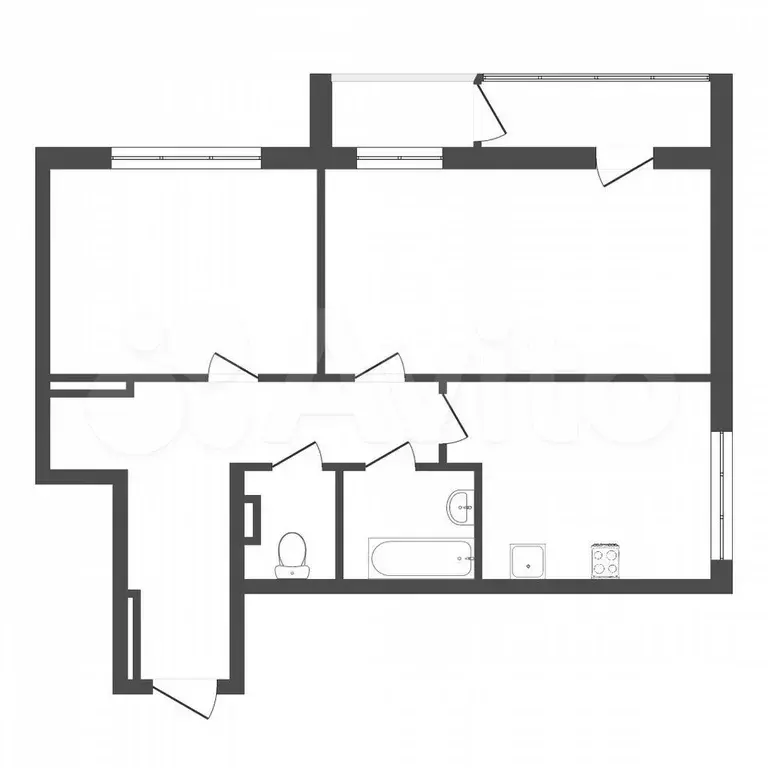 2-к. квартира, 69,8 м, 3/8 эт. - Фото 1