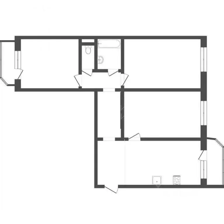 3-к кв. Тюменская область, Тюмень ул. Федюнинского, 58к2 (92.5 м) - Фото 2