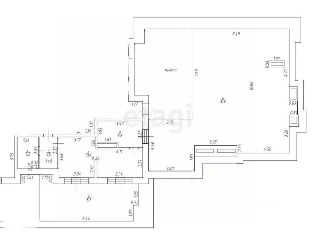 1-к кв. Татарстан, Казань ул. Волкова, 12 (37.1 м) - Фото 2