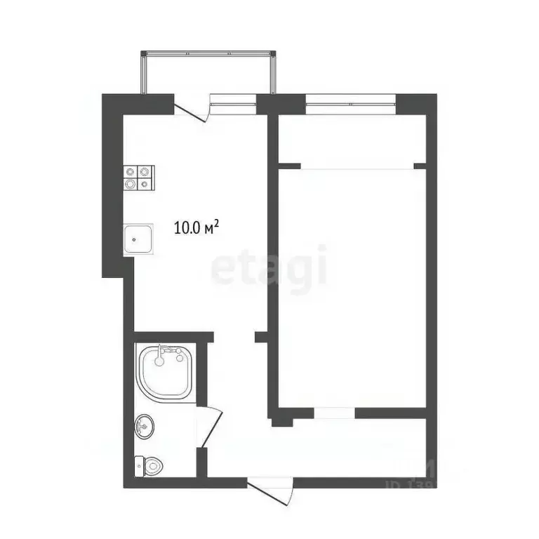 1-к кв. Тюменская область, Тюмень Заречный проезд, 37к1 (38.4 м) - Фото 1