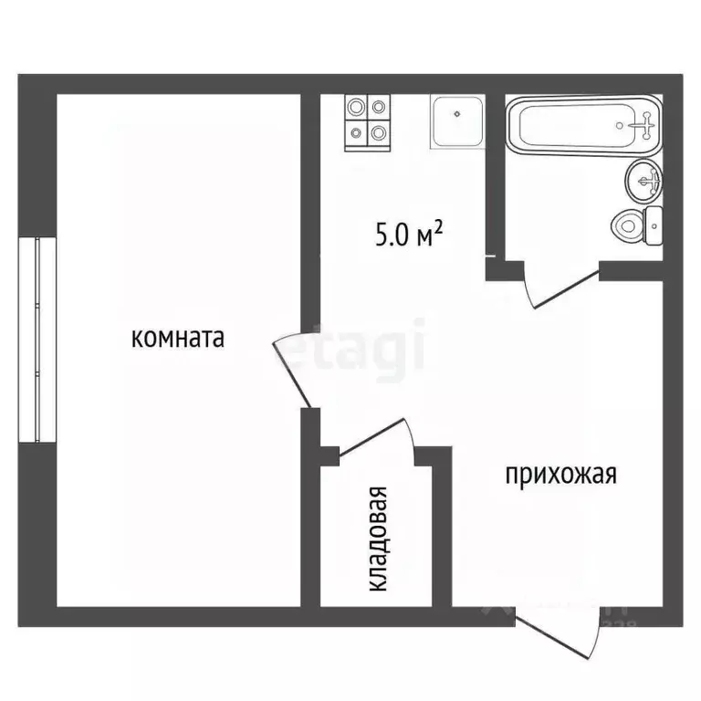 1-к кв. Владимирская область, Муром ул. Куйбышева, 26А (19.7 м) - Фото 1