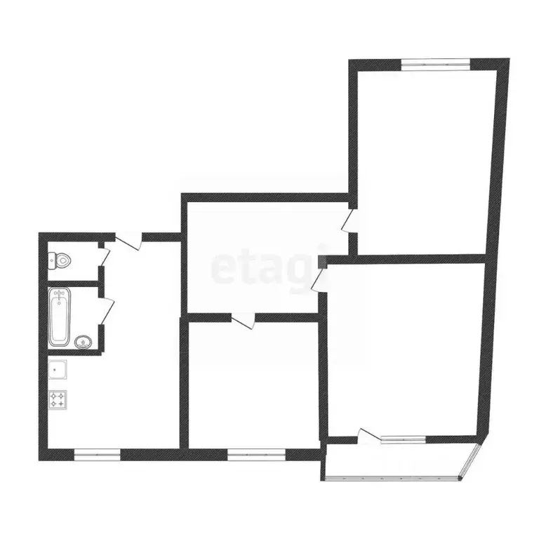 3-к кв. Белгородская область, Белгород ул. Газовиков, 5 (76.9 м) - Фото 1