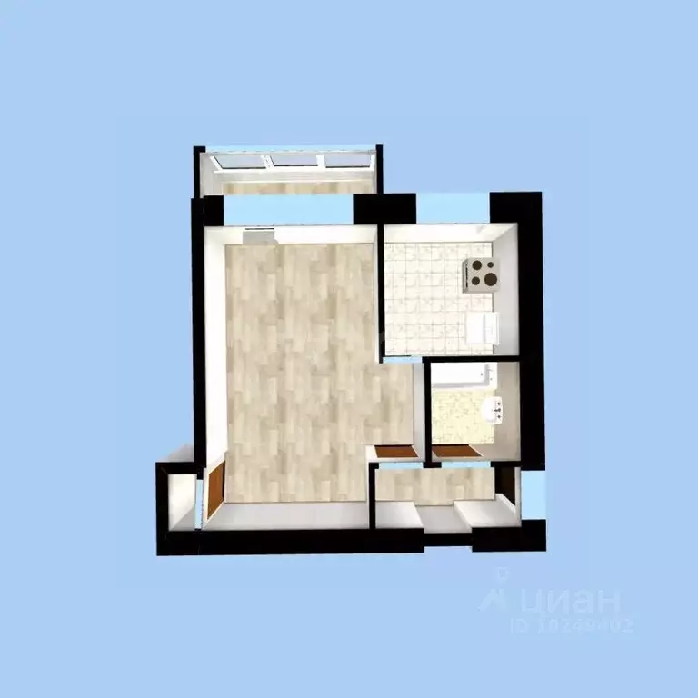 1-к кв. Башкортостан, Уфа ул. Димитрова, 242 (30.0 м) - Фото 2