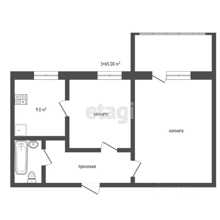 2-к кв. Ростовская область, Ростов-на-Дону 2-я Краснодарская ул., 143 ... - Фото 2