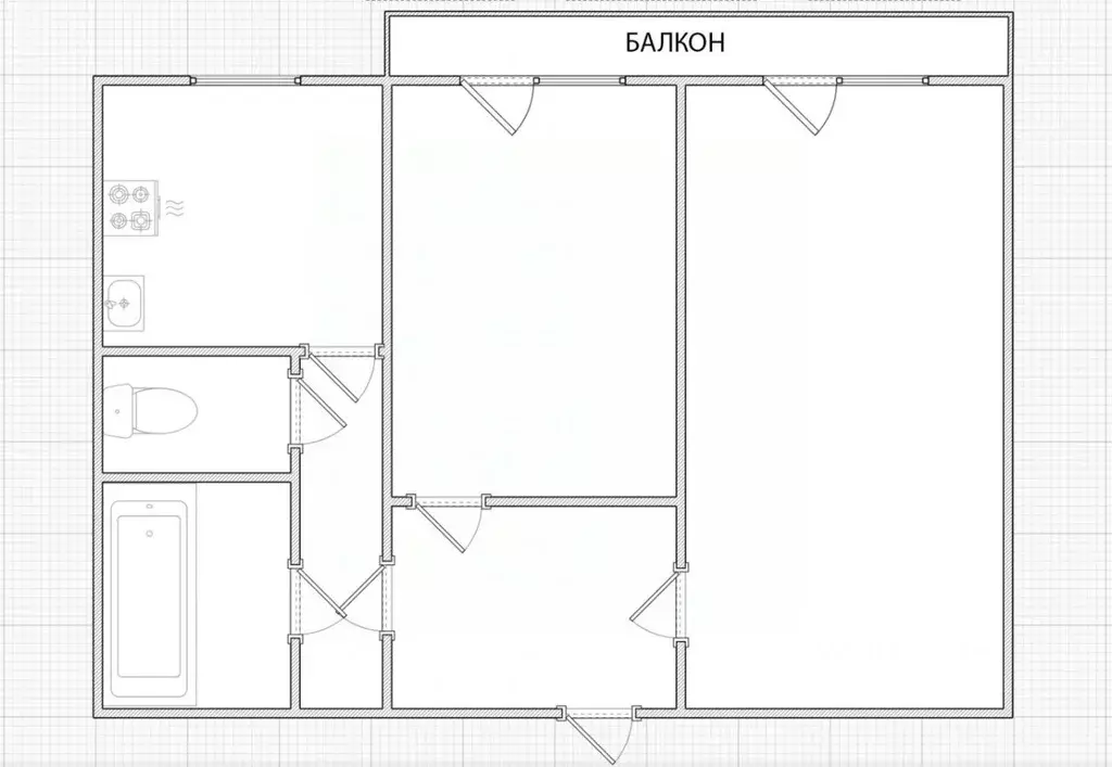 2-к кв. Московская область, Серпухов ул. Ворошилова, 165а (47.0 м) - Фото 1