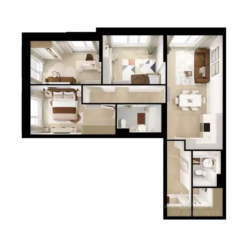 3-к кв. Московская область, Мытищи Ярославский квартал жилой комплекс, ... - Фото 2