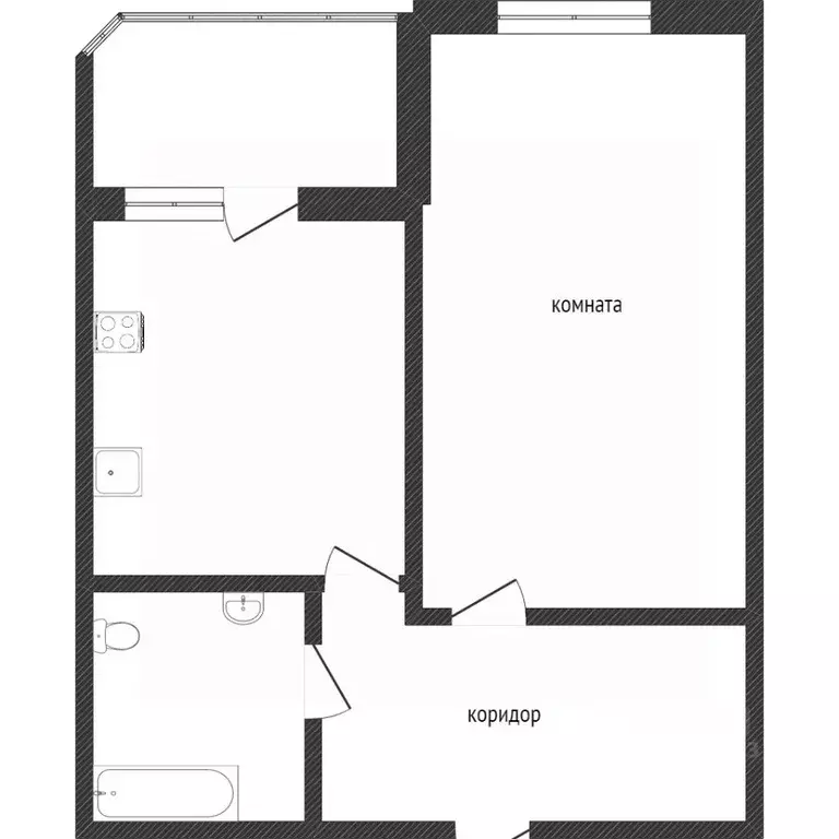 1-к кв. Ханты-Мансийский АО, Сургут ул. Ивана Захарова, 20 (38.2 м) - Фото 2