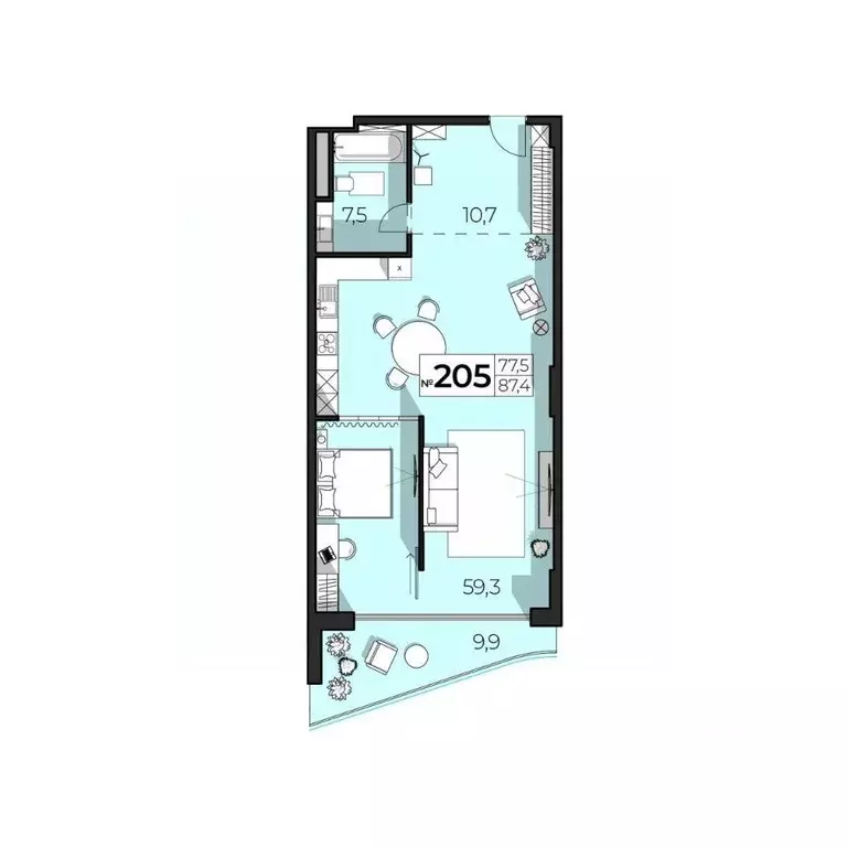 1-к кв. Крым, Ялта ул. Дражинского (87.4 м) - Фото 1
