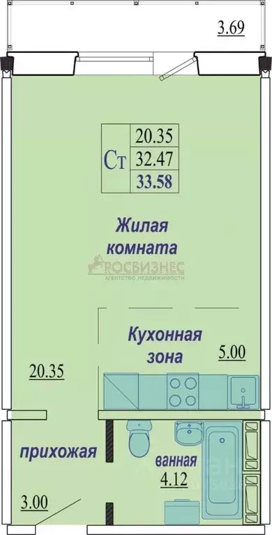 1-к кв. Новосибирская область, Новосибирск ул. В. Высоцкого, 144/1 ... - Фото 1