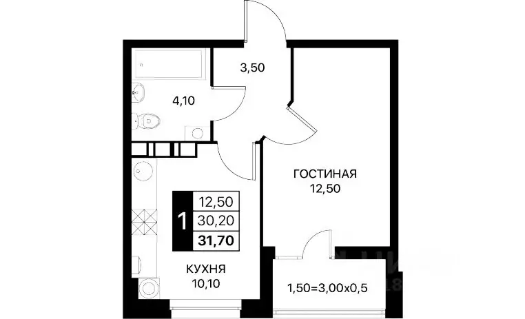 1-к кв. Ростовская область, Ростов-на-Дону Смартполет жилой комплекс ... - Фото 0