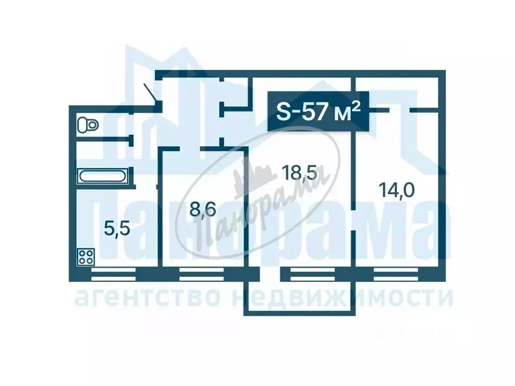 3-к кв. Калужская область, Калуга ул. Пухова, 43к2 (56.7 м) - Фото 2