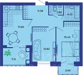 2-к кв. Брянская область, Брянск ул. Ильи Иванова, 9 (71.49 м) - Фото 0