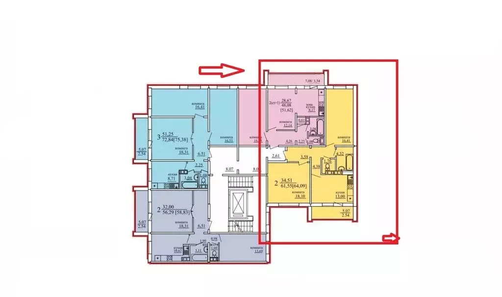 2-комнатная квартира: Каменск-Уральский, Каменская улица, 94А (65 м) - Фото 0