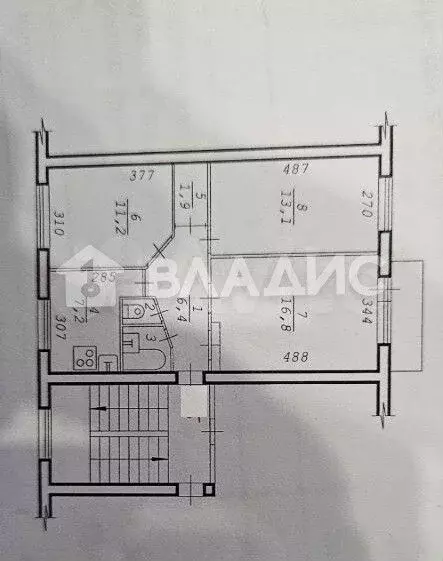 3-к. квартира, 60,4 м, 4/5 эт. - Фото 0