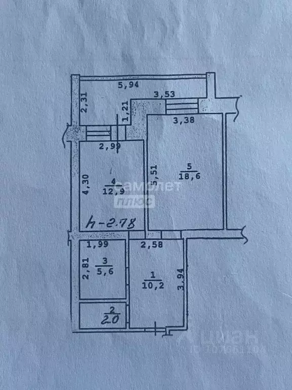 1-к кв. Липецкая область, Липецк Крайняя ул., 9 (54.0 м) - Фото 2