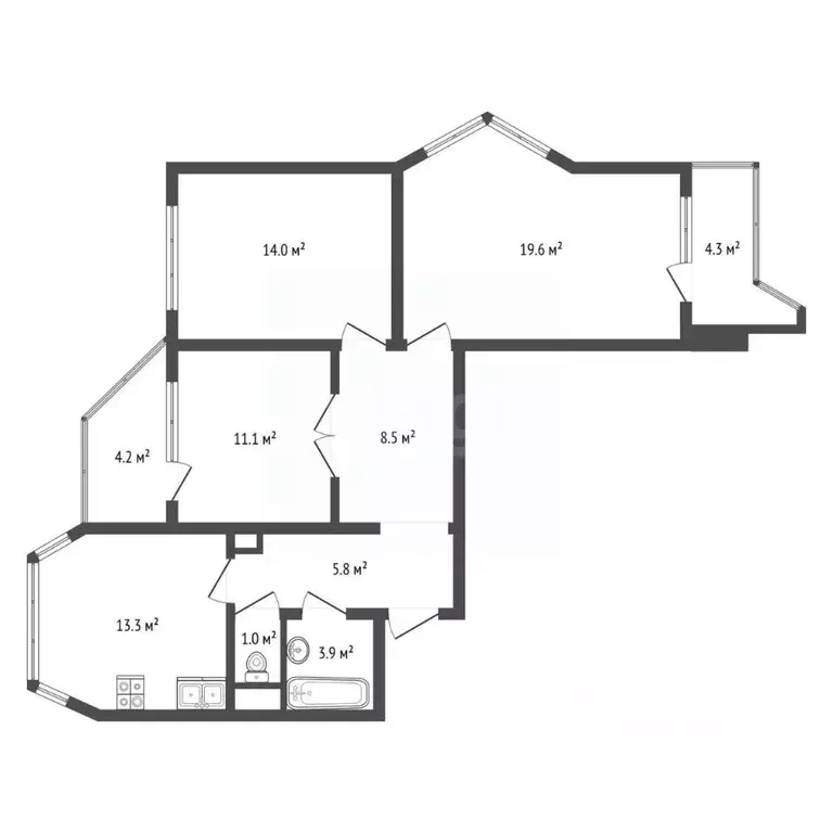 3-к кв. Москва Дмитровское ш., 165Ек3 (84.0 м) - Фото 2