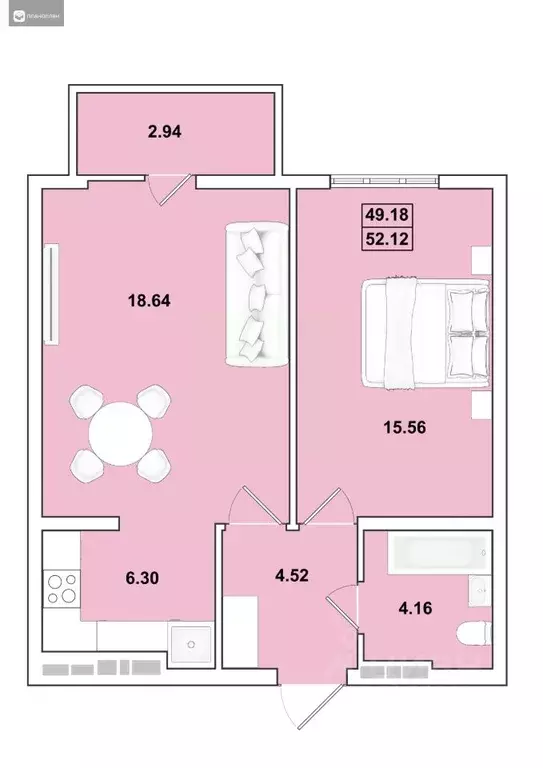 2-к кв. Иркутская область, Иркутск Ново-Ленино мкр, Огни Города жилой ... - Фото 1