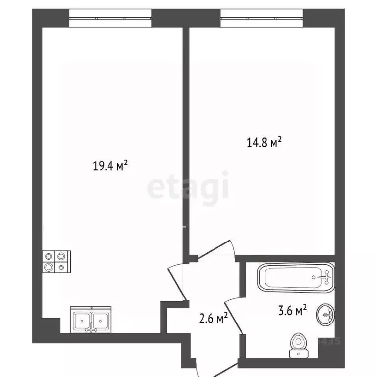 1-к кв. Москва ул. Красного Маяка, 26А (40.4 м) - Фото 2