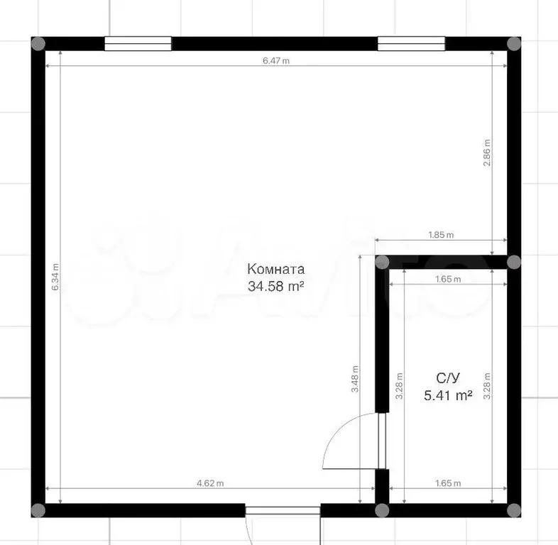 1-к. квартира, 41 м, 1/6 эт. - Фото 0