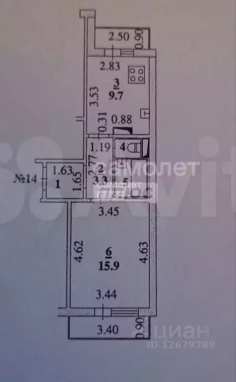 1-к кв. Липецкая область, Липецк ул. Виктора Музыки, 2 (35.0 м) - Фото 2