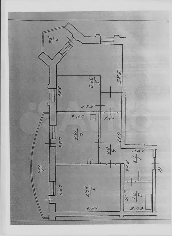 3-к. квартира, 105 м, 5/6 эт. - Фото 1