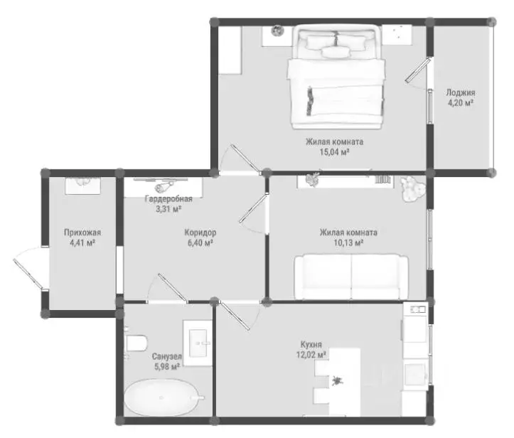 2-к кв. Крым, Керчь ш. Вокзальное, 147 (59.39 м) - Фото 1