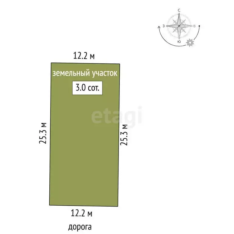 Участок в Добровское сельское поселение, СНТ Яблонька (2.97 м) - Фото 1