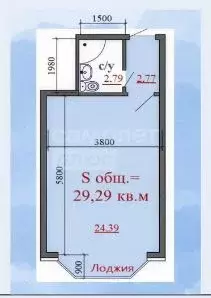 Студия Крым, Евпатория ул. Франко, 11Б (30.0 м) - Фото 1