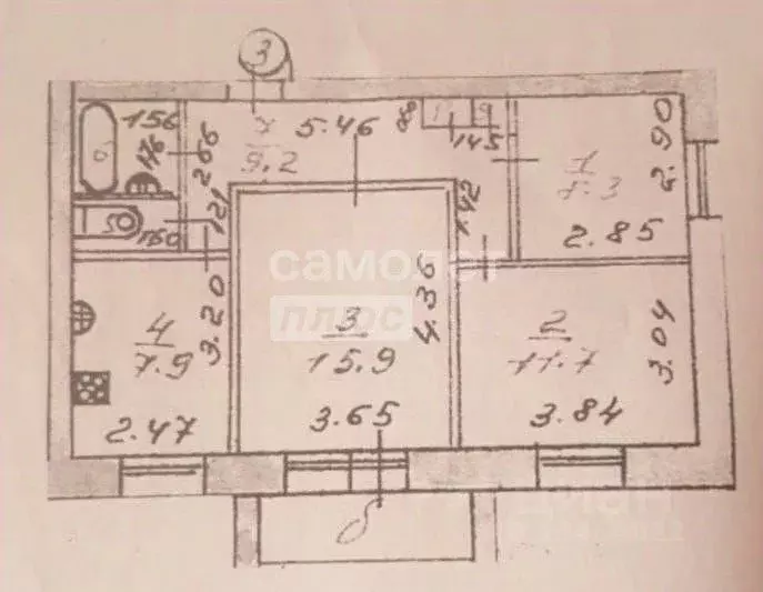 3-к кв. Марий Эл, Йошкар-Ола ул. Матросова, 27 (59.8 м) - Фото 1