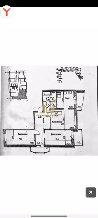 3-к кв. Санкт-Петербург Лыжный пер., 8к1 (91.5 м) - Фото 2