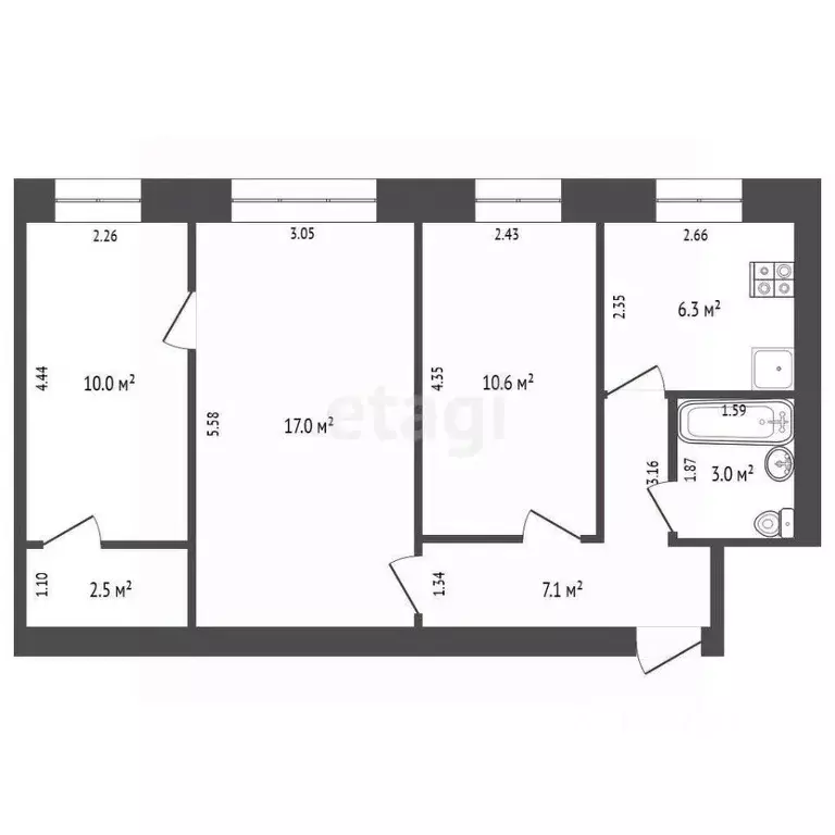 3-к кв. Хабаровский край, Советско-Гаванский район, Заветы Ильича ... - Фото 1