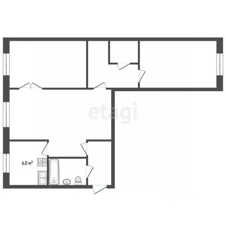 3-к кв. Костромская область, Кострома ул. Ивана Сусанина, 73 (54.6 м) - Фото 2