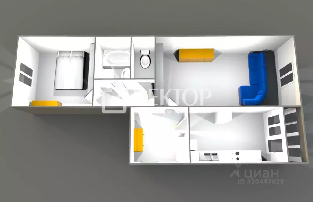 2-к кв. Костромская область, Кострома Венеция мкр, 25 (57.0 м) - Фото 2