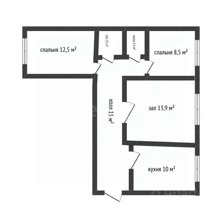 3-к кв. Адыгея, Майкоп ул. Михайлова, 15 (69.6 м) - Фото 2