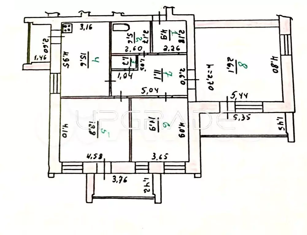 3-к. квартира, 98,7 м, 5/9 эт. - Фото 0