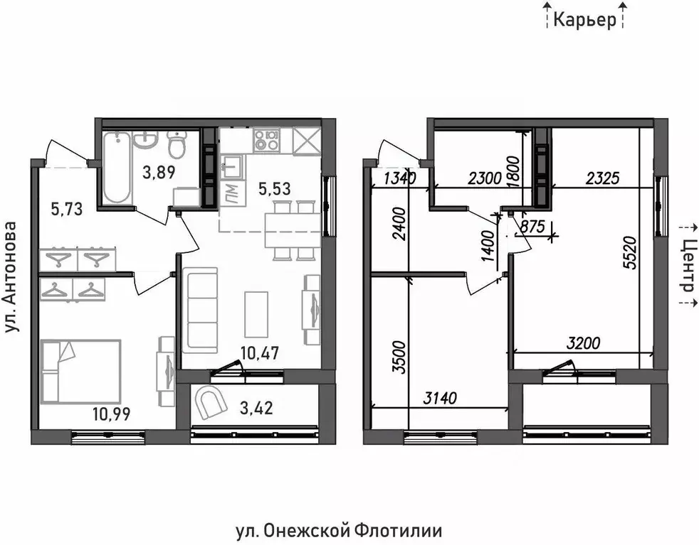2-к кв. Карелия, Петрозаводск ул. Онежской Флотилии, 10 (40.03 м) - Фото 0