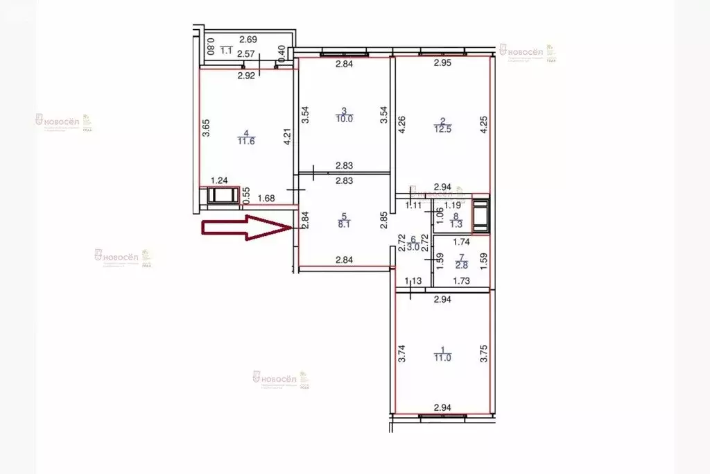 3-комнатная квартира: екатеринбург, латвийская улица, 56 (60.3 м) - Фото 0