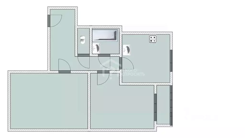 2-к кв. Санкт-Петербург, Санкт-Петербург, Петергоф Ропшинское ш., 3к4 ... - Фото 2