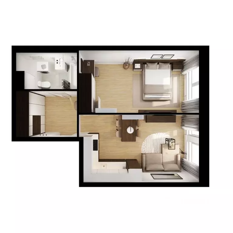 1-к кв. Московская область, Мытищи Яуза Парк жилой комплекс, к6 (43.8 ... - Фото 2