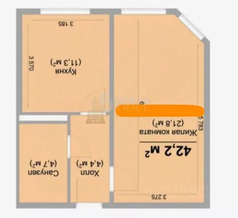 1-к кв. Татарстан, Пестречинский район, Богородское с/пос, д. Куюки, ... - Фото 2