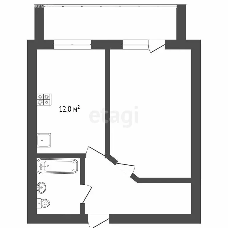 1-комнатная квартира: Омск, улица Яковлева, 169 (45 м) - Фото 0