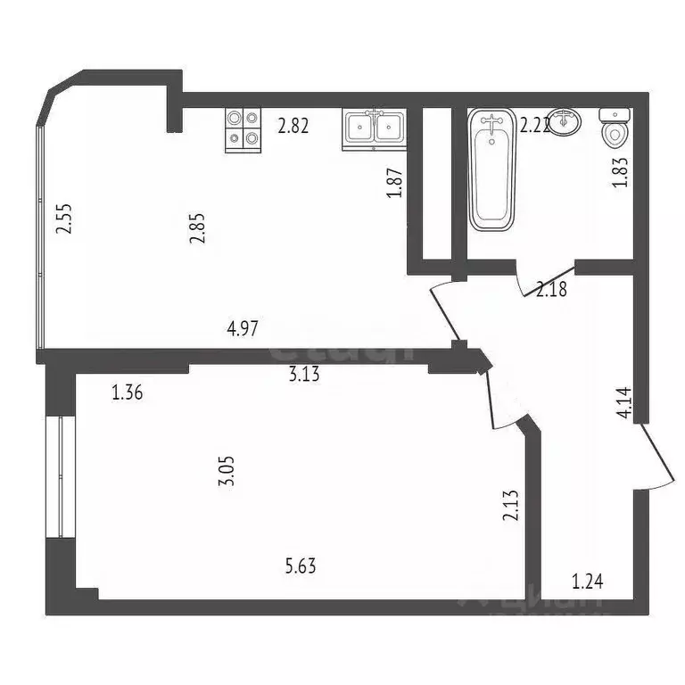 1-к кв. Краснодарский край, Анапа ул. Крылова, 15к1 (40.5 м) - Фото 1