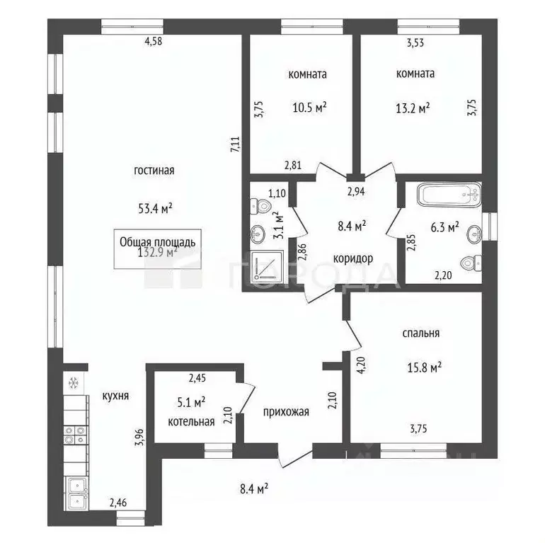Дом в Новосибирская область, Новосибирский район, Морской сельсовет, ... - Фото 2