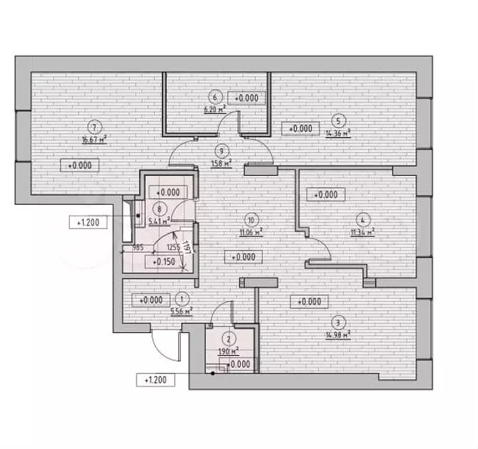 4-к. квартира, 90 м, 3/11 эт. - Фото 0